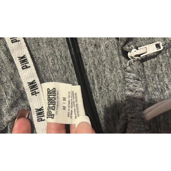 Grey Pink Victoria Secret Hoodie - Picture 3 of 8